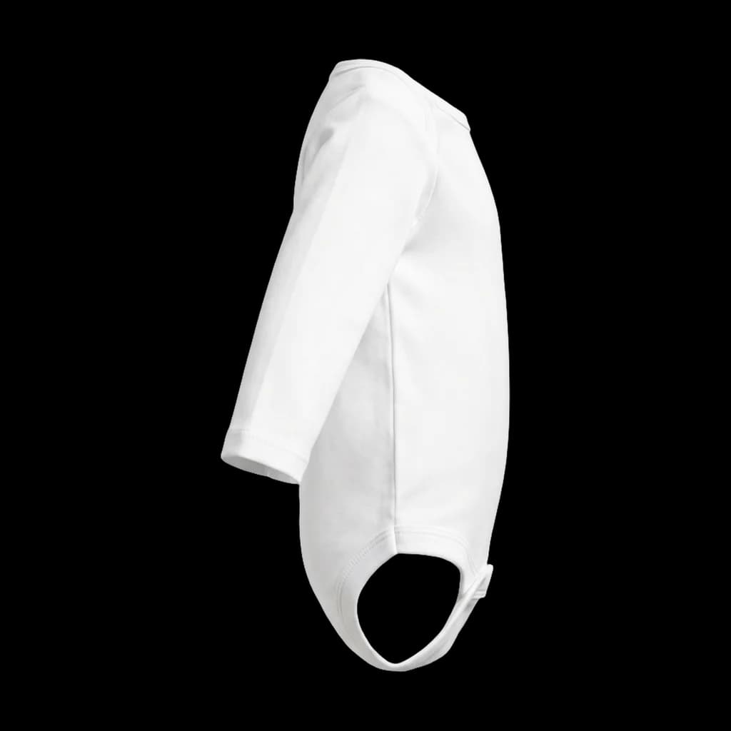 Blank baby onesie, right side view