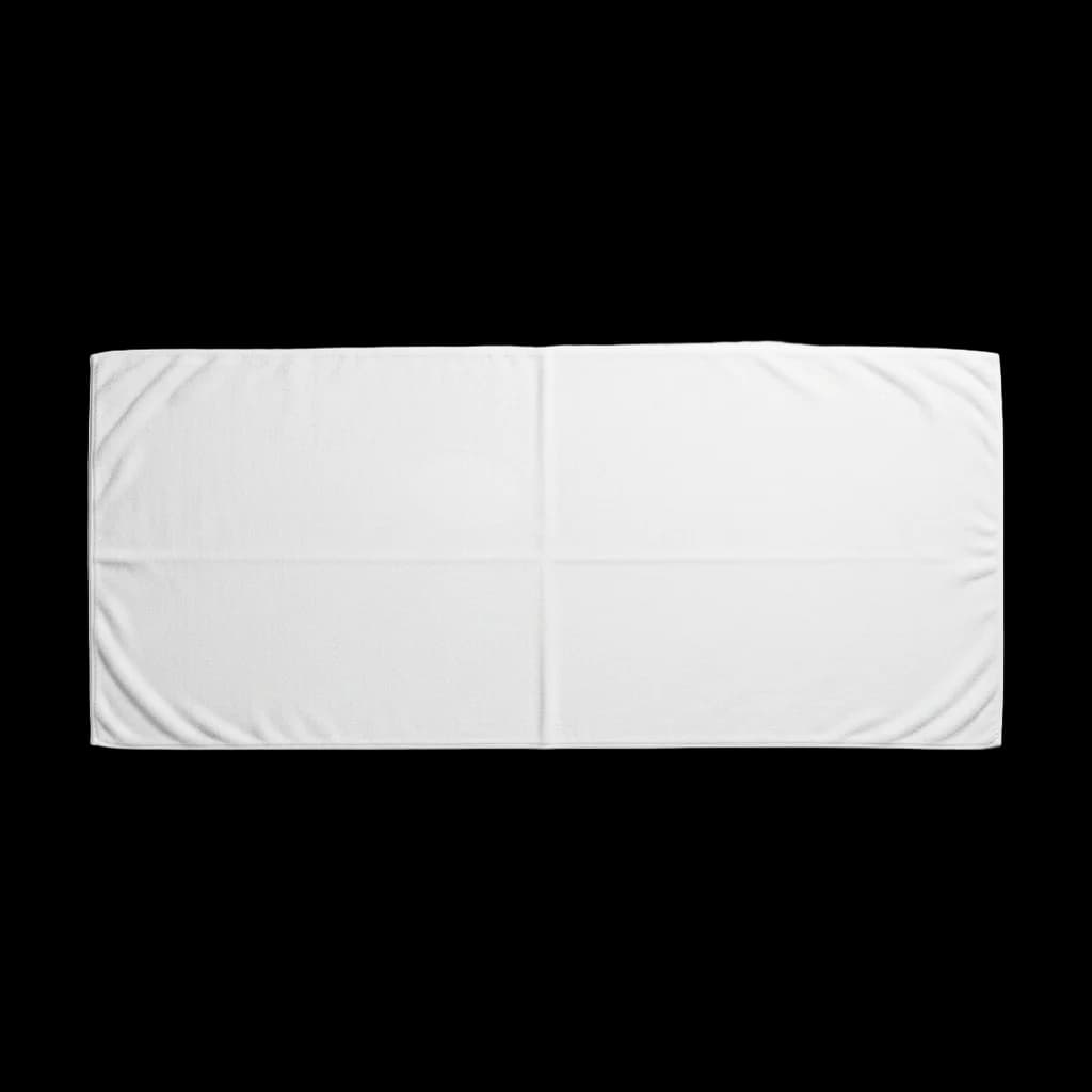 Blank beach towel, back view