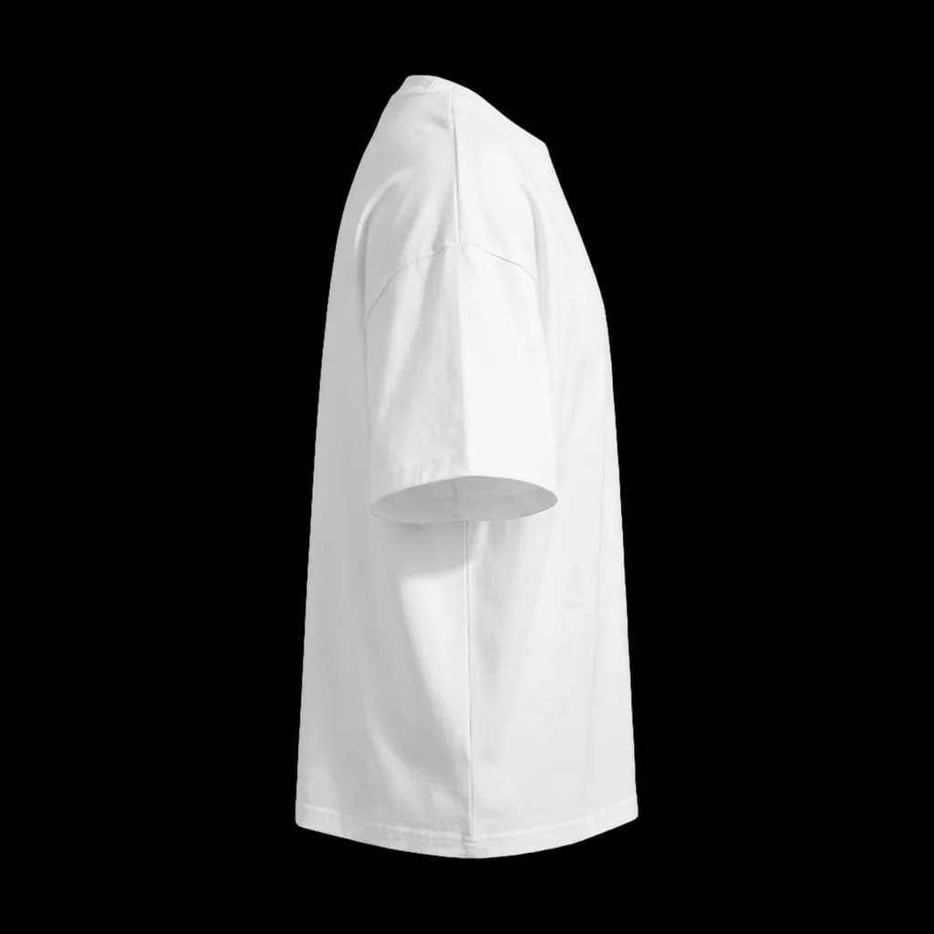Blank oversized boxy t-shirt, right side view