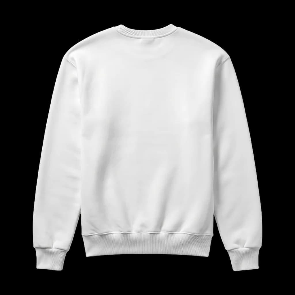 Blank classic sweatshirt, back view