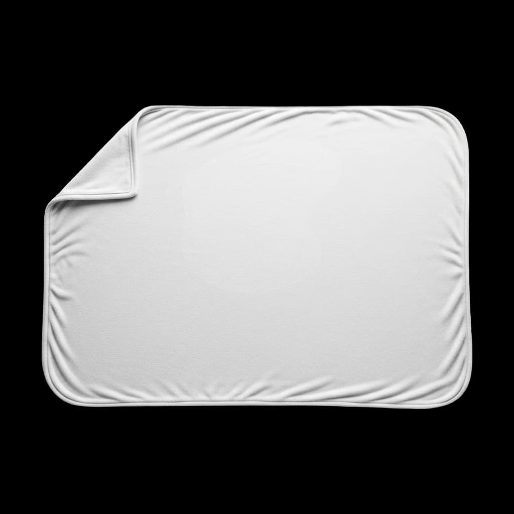 Blank fleece blanket, back view