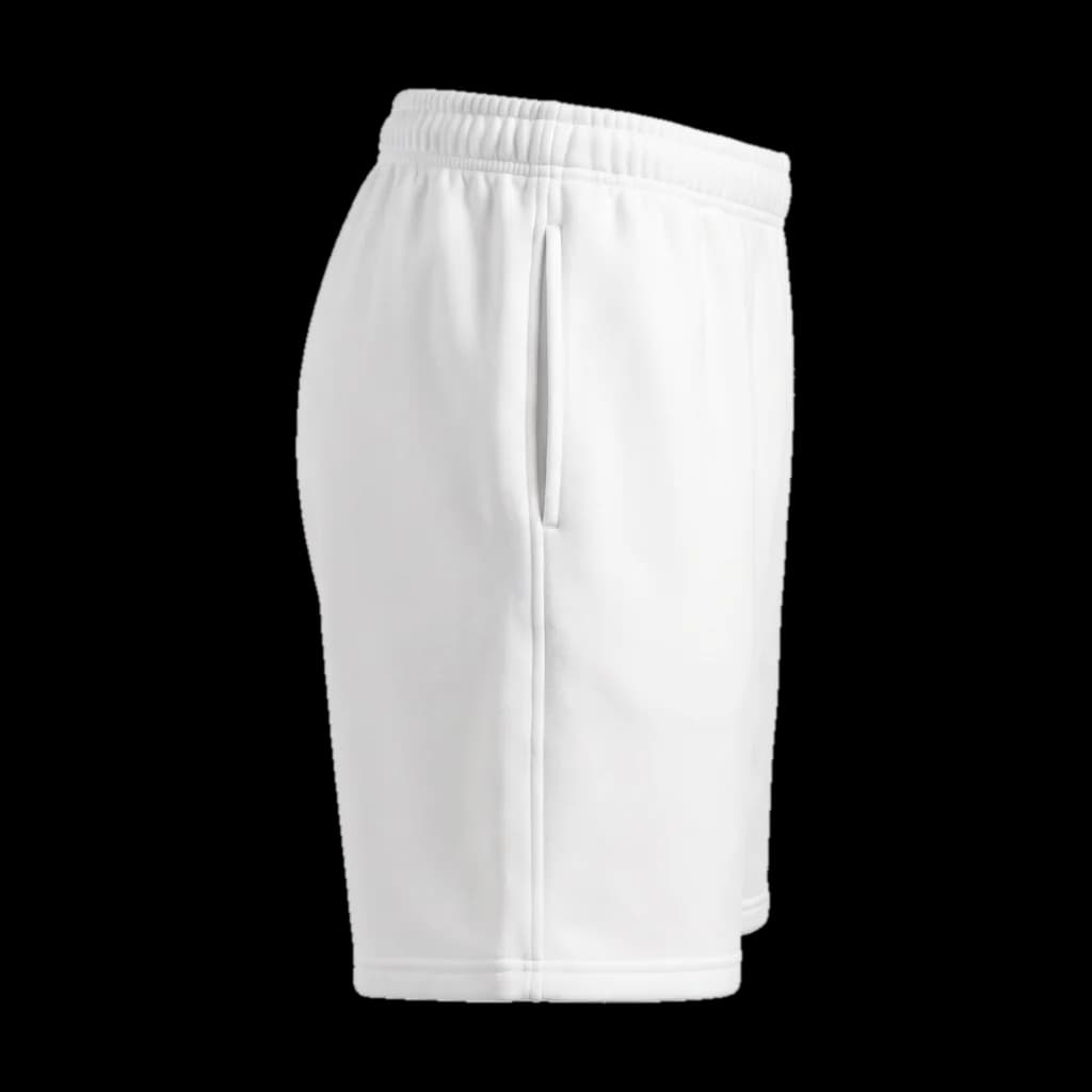 Blank fleece short, right side view