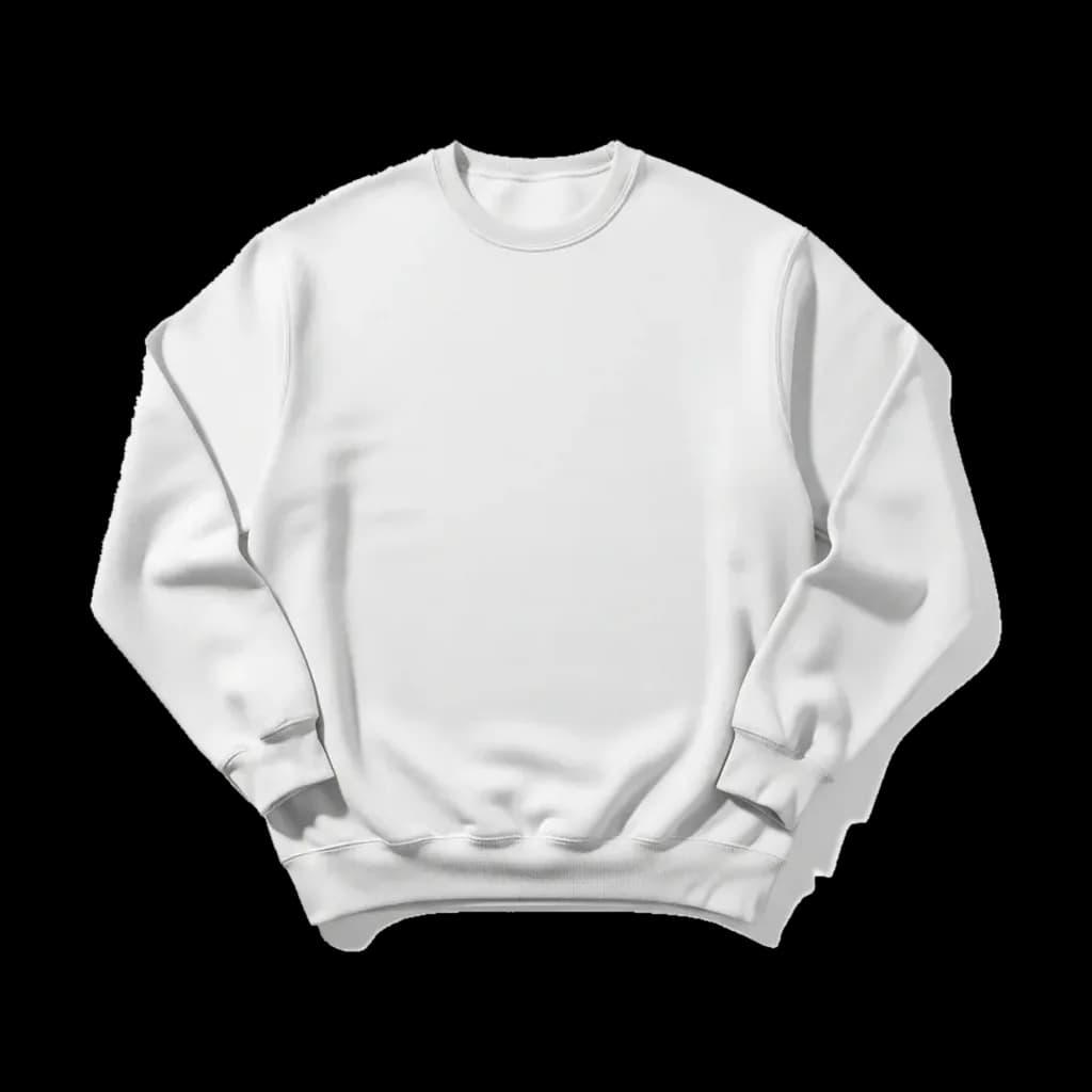 Blank heavyweight crewneck, front view