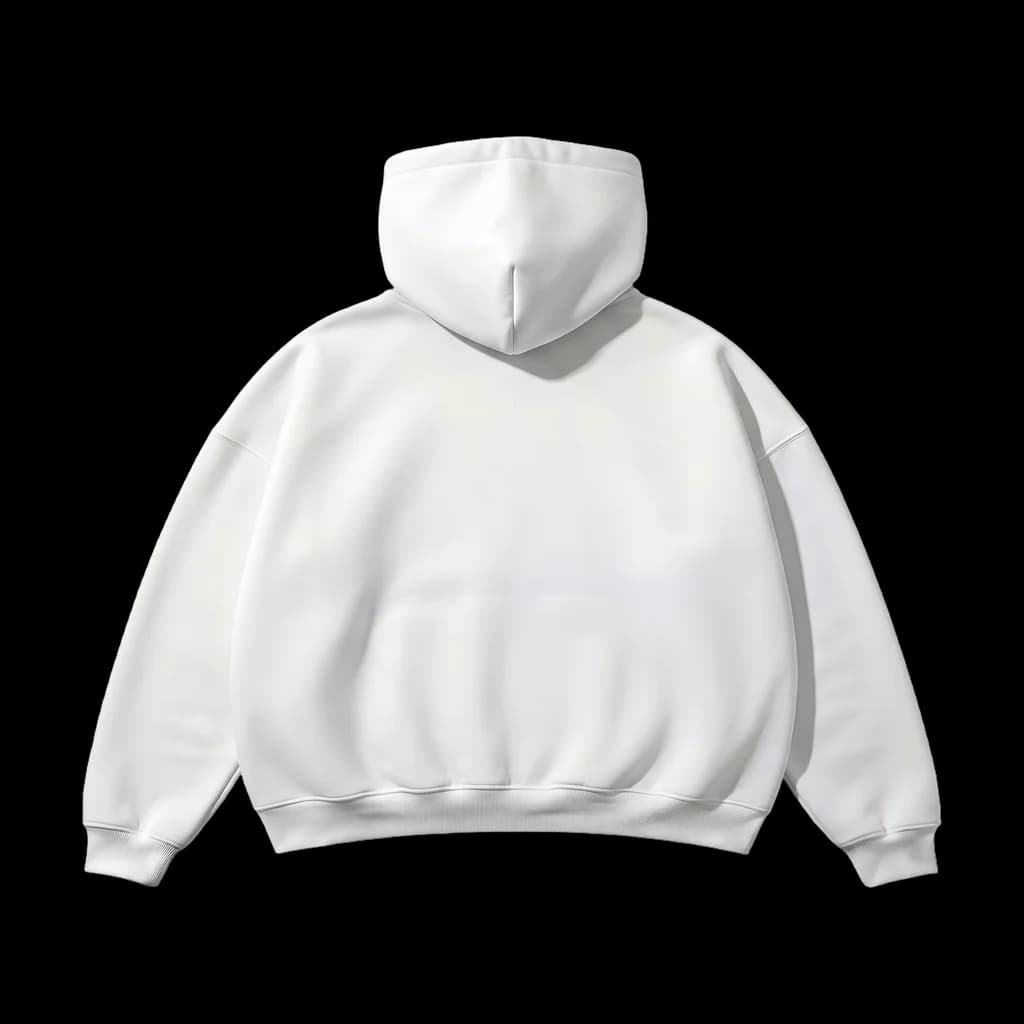 Blank oversized hoodie, back view