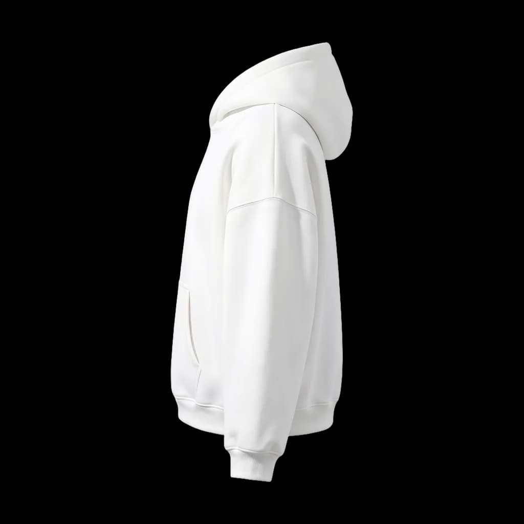 Blank oversized hoodie, left side view