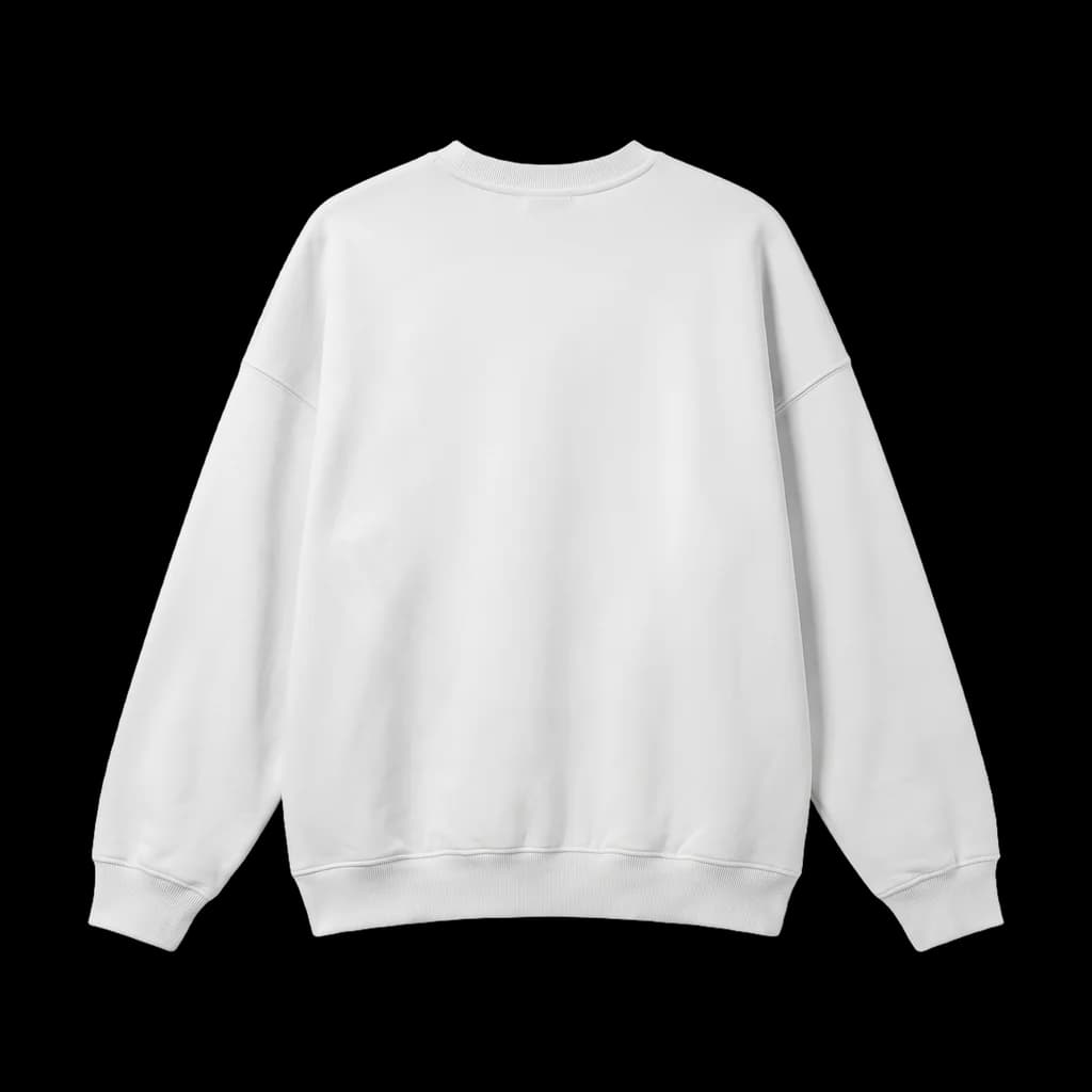 Blank oversized sweatshirt, back view