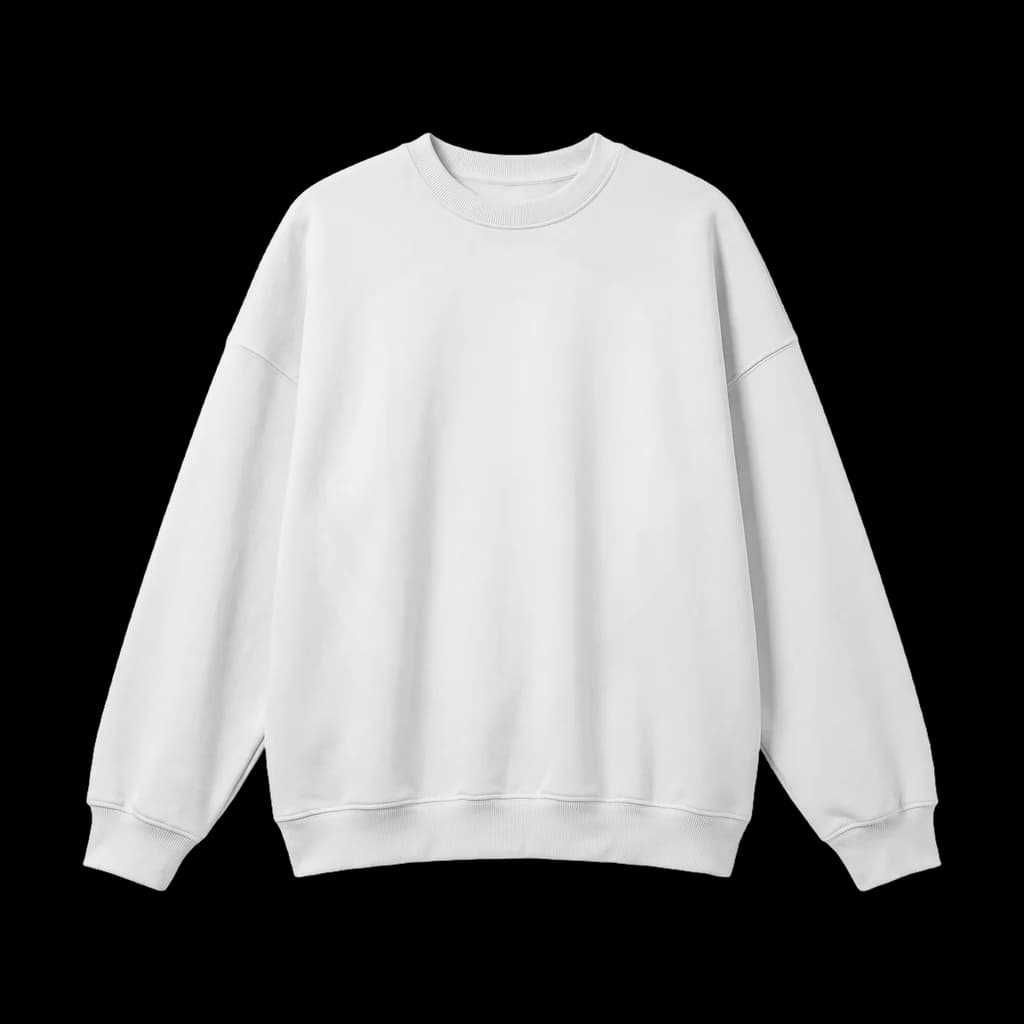 Blank oversized sweatshirt, front view