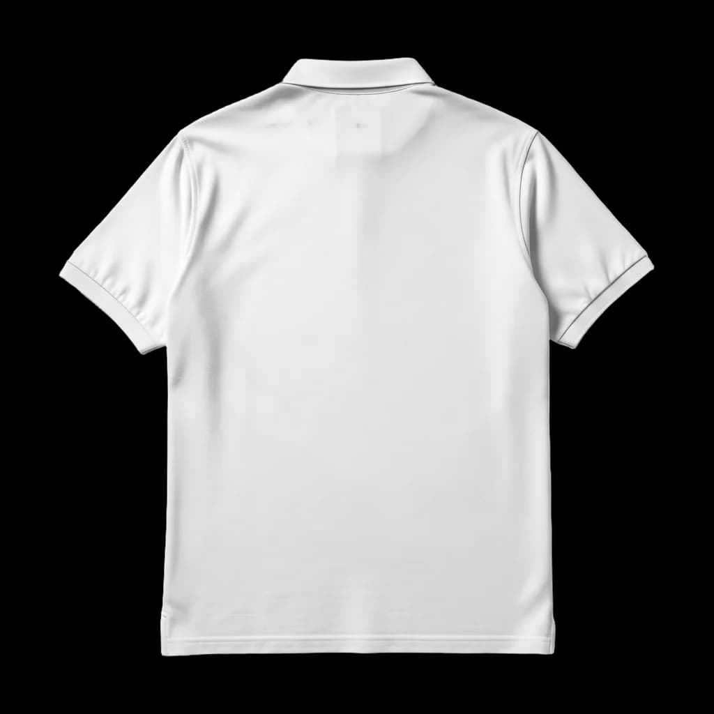Blank polo shirt, back view