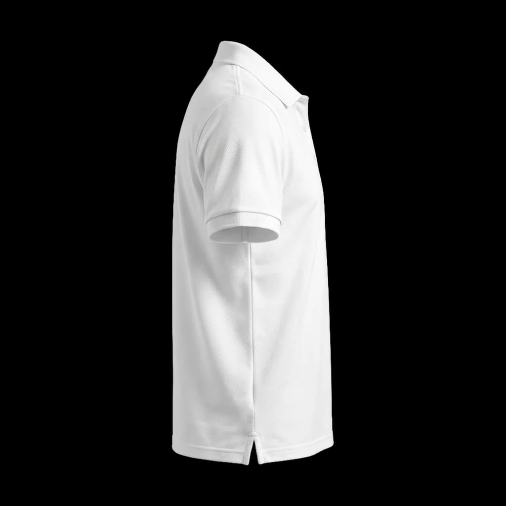 Blank polo shirt, right side view