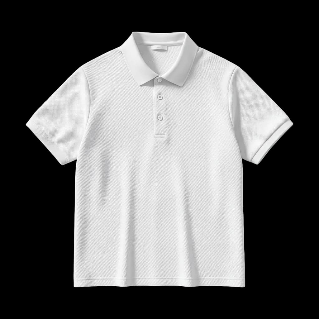 Blank polo shirt, front view