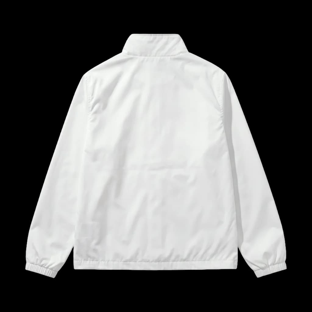 Blank lightweight zip jacket, back view