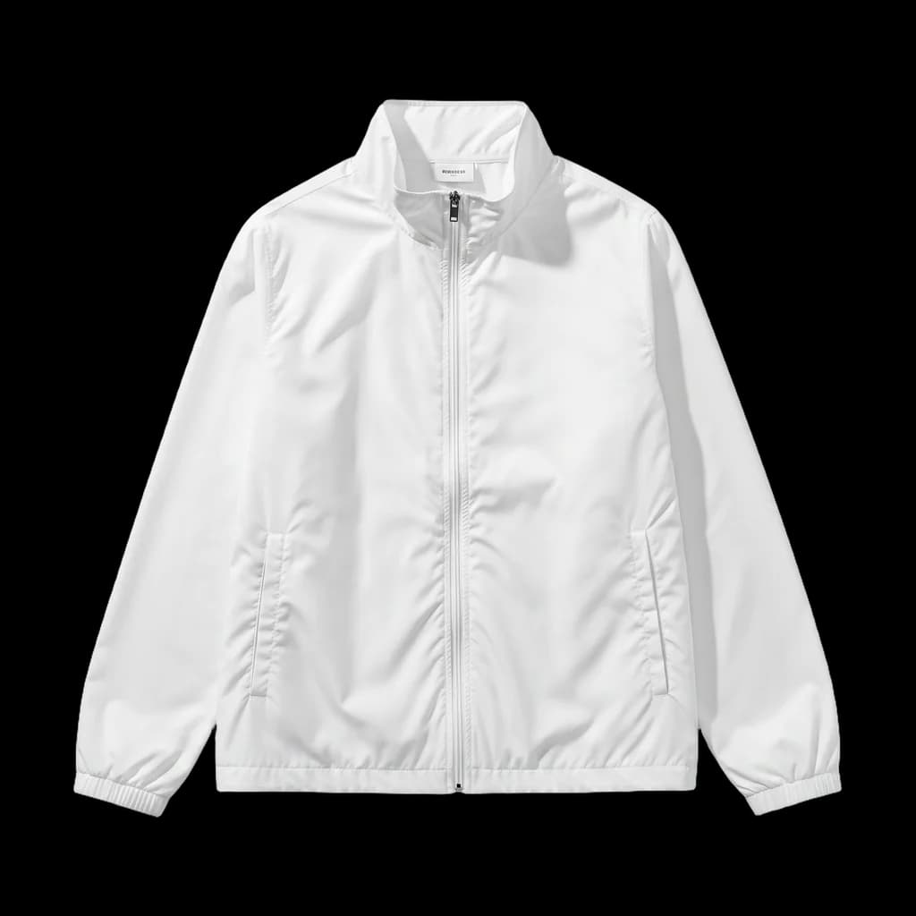 Blank lightweight zip jacket, front view