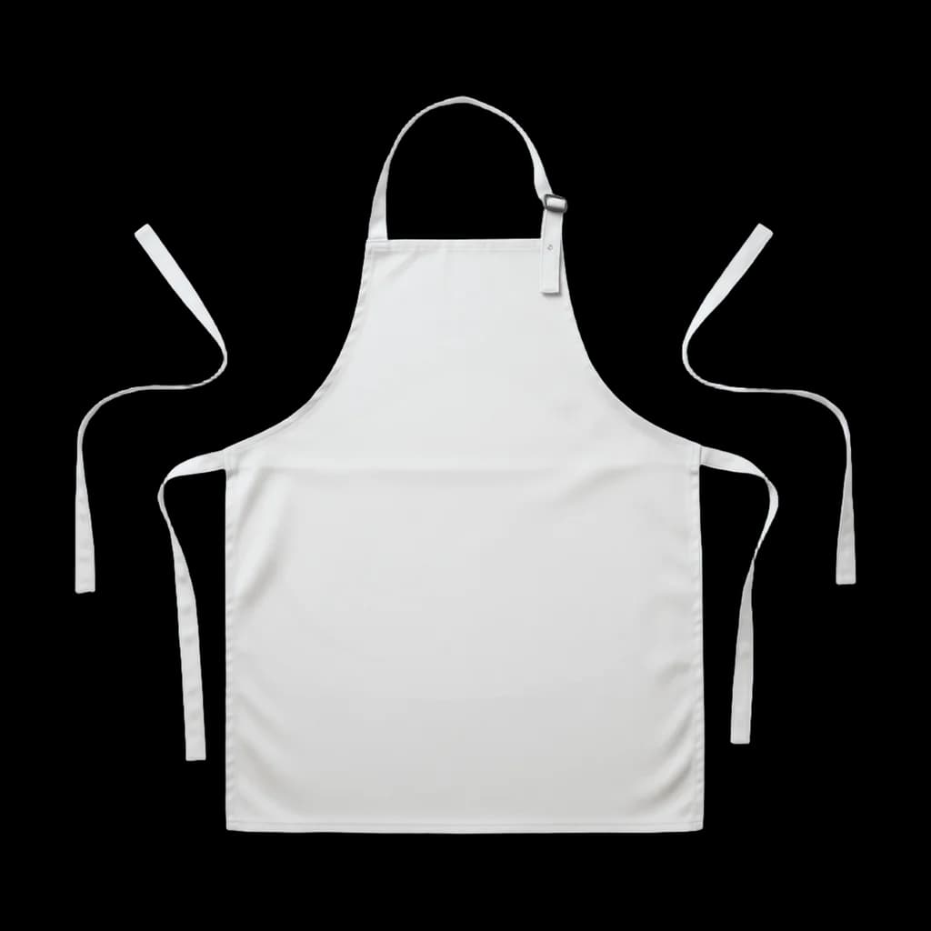 Blank apron, back view