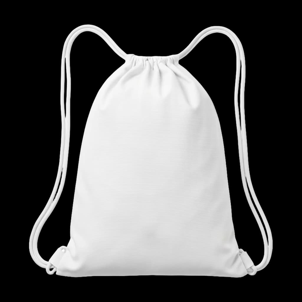 Blank drawstring bag, front view