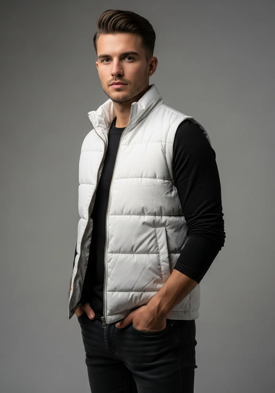 Custom puffer vests made to order in Lahore, Pakistan