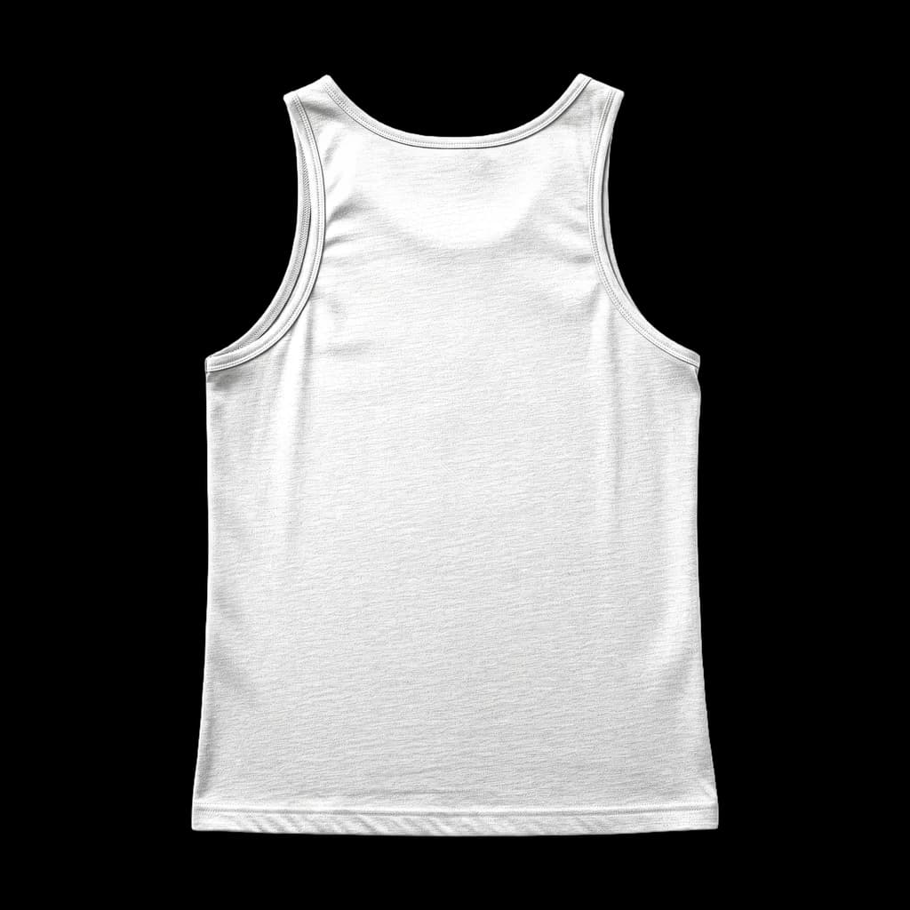 Blank tank top, back view